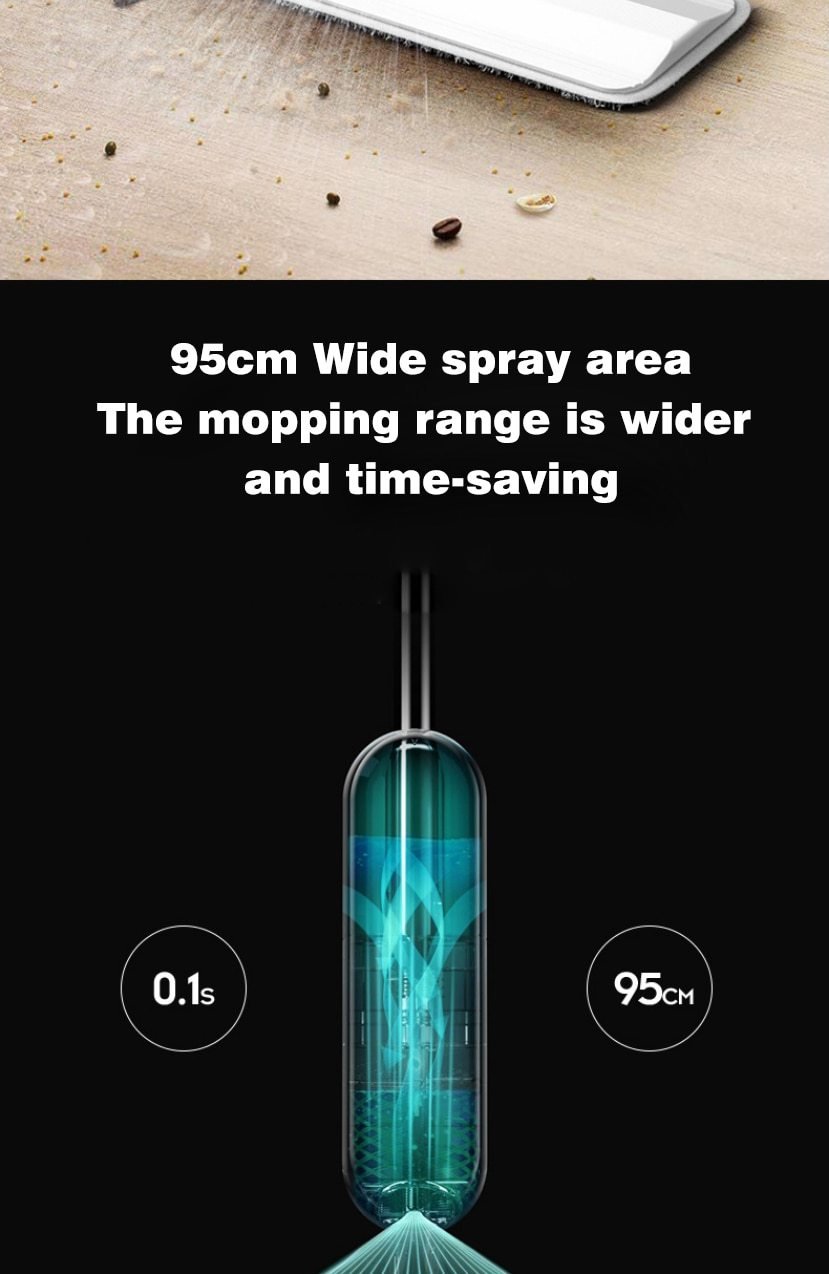 Spray Mopp med Gjenbrukbare Mikrofiberkluter - FrisktHjem